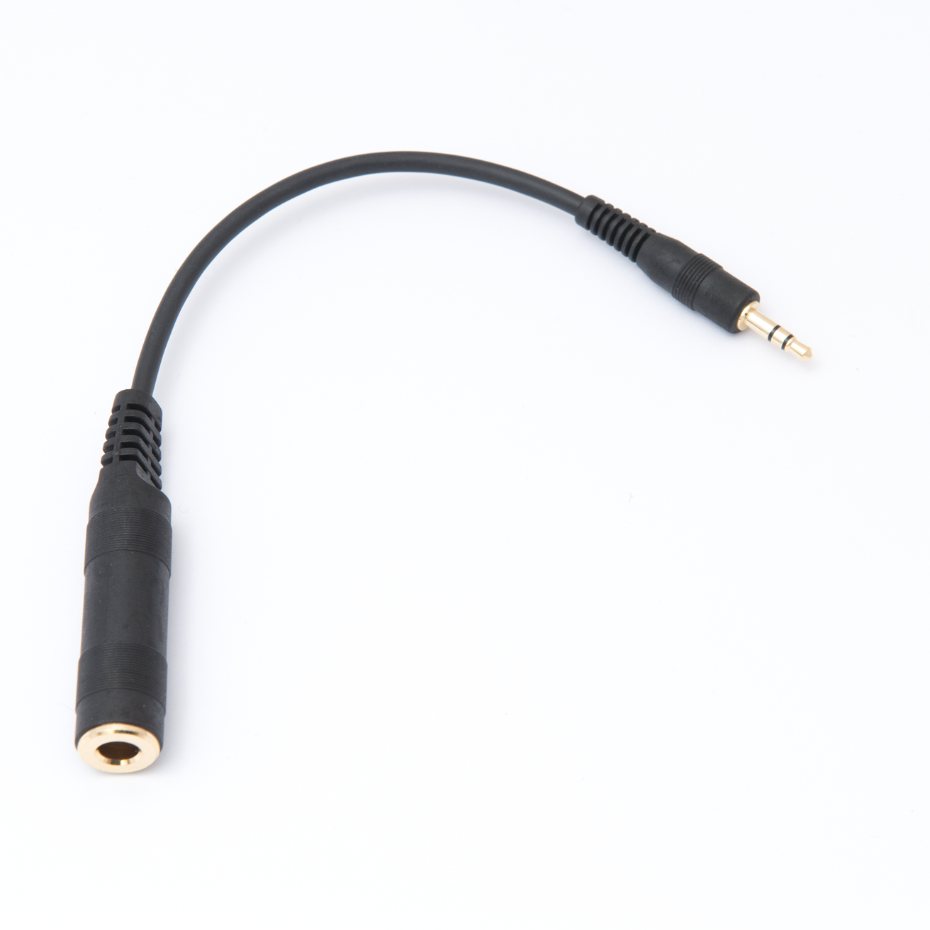 Audio Jack Adapter Cable, 0.15 m, 6.35 mm to 3.5 mm jack, gold Audio Jack Adapter Cable, 0.15 m, 6.35 mm to 3.5 mm jack, gold
