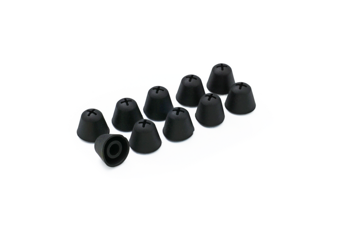 Adaptateurs d'oreillettes en silicone, Schwartz, 10 pièces