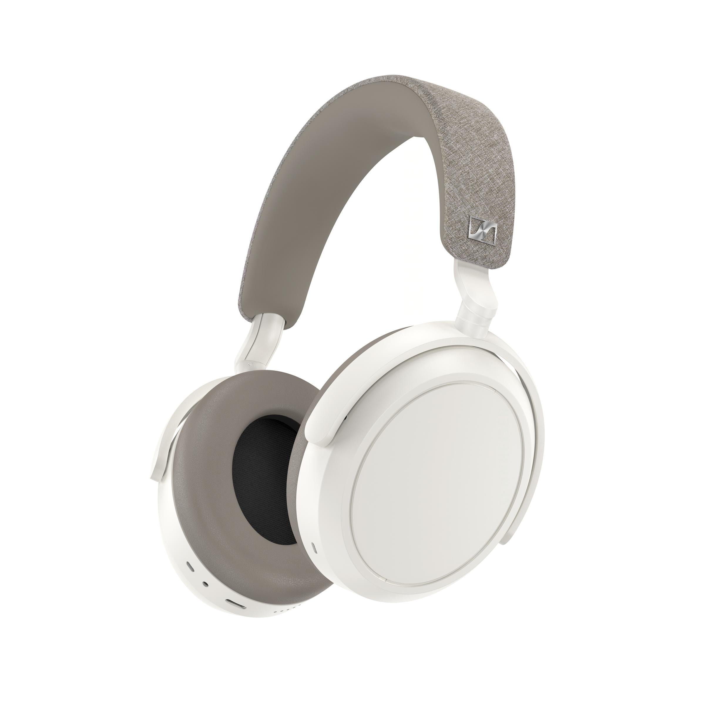 Sennheiser MOMENTUM 4 Wireless White Bluetooth Headphones on a white background